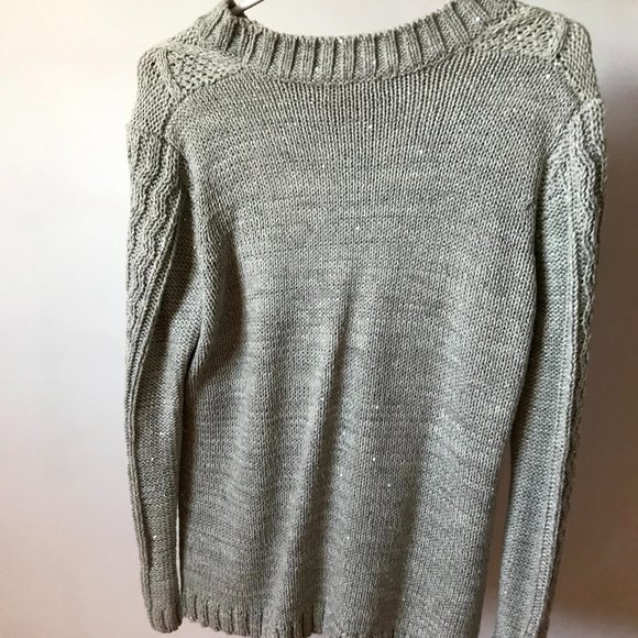 Joe Fresh Light Grey Long Sleeve Knit Wear With Sequins - Picture 2 of 2
